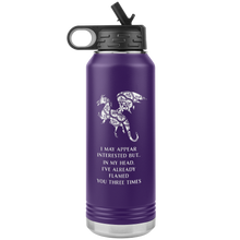 Load image into Gallery viewer, Dragon - I've Flamed You 3 Times, 32oz Insulated Water Bottle, Multi Colors, Shipping Included