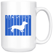 Load image into Gallery viewer, Retro Cool Dachshund Text Mug, 15 oz, Multiple Colors - Free Shipping