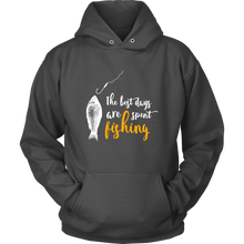 Load image into Gallery viewer, Best Days Are Spent Fishing Unisex Hoodie, Multi Colors, Extended Sizes, Shipping Included