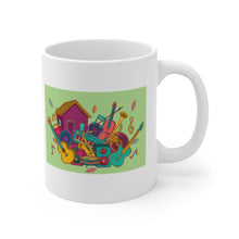 Load image into Gallery viewer, Music Fest Poster Art Mug 11oz/15oz Festival Concert Musician Gift Unisex Shipping Included