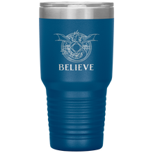 Load image into Gallery viewer, Dragon - BELIEVE, 30oz Insulated Travel Tumbler, Laser Etched, Multi Colors, Shipping Included