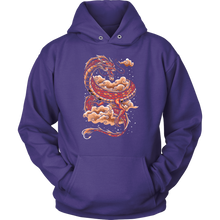 Load image into Gallery viewer, Tattoo Inspired Dragon Unisex Hoodie, Multi Colors, Extended Sizes Available, Shipping Included