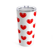 Load image into Gallery viewer, Tumbler JELLY BEAN HEARTS Pattern Insulated 20 oz Coffee Lover Unisex Shipping Included