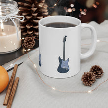 Load image into Gallery viewer, Steel Blue Electric Guitar X3 Mug 11oz/15oz Musician Gift Unisex Shipping Included