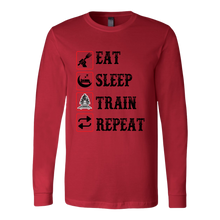 Load image into Gallery viewer, Eat Sleep Unisex Long Sleeve T-Shirt Extended Sizes Available Shipping Included