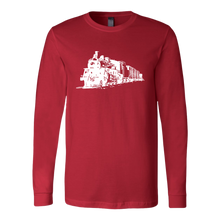 Load image into Gallery viewer, Locomotive Sketch Perspective - Unisex Long Sleeve T-Shirt, Multi Colors, Extended Sizes, Shipping Included