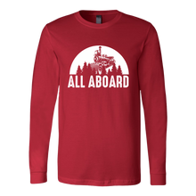 Load image into Gallery viewer, All Aboard (Train) - Unisex Long Sleeve T-Shirt, Extended Size, Shipping Included