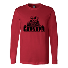Load image into Gallery viewer, Grandpa Train, Locomotive - Unisex Long Sleeve T-Shirt, Multi Colors, Extended Sizes, Shipping Included