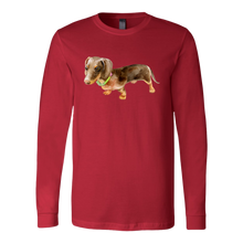 Load image into Gallery viewer, Flower Doxie Long Sleeved T-Shirt, Unisex, Multi Colors, Extended Size, Free Shipping