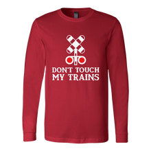 Load image into Gallery viewer, Don't Touch My Trains Unisex Long Sleeve T-Shirt Extended Sizes Available Shipping Included