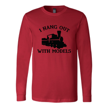 Load image into Gallery viewer, I Hang Out With Models (Trains) - Unisex Long Sleeve T-Shirt, Multi Colors, Extended Sizes, Shipping Included