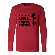 Load image into Gallery viewer, One Track Mind - Unisex Long Sleeve T-Shirt, Extended Sizes, Shipping Included