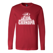 Load image into Gallery viewer, Grandpa Train Locomotive - Men's Long Sleeve T-Shirt, Multi Colors, Extended Sizes, Shipping Included