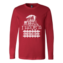 Load image into Gallery viewer, One Track Mind - Unisex Long Sleeve T-Shirt, Multi Colors, Extended Sizes, Shipping Included