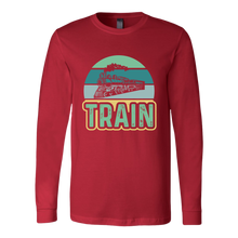Load image into Gallery viewer, Retro Vintage Train - Unisex Long Sleeve T-Shirt, Multi Colors, Extended Sizes, Shipping Included