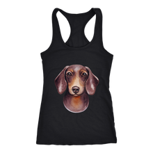 Load image into Gallery viewer, Dachshund Watercolor Ladies Racerback Tank Multi Colors Free Shipping