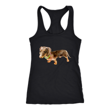 Load image into Gallery viewer, Dachshund Flower Collar Ladies Racerback Tank Multi Colors Free Shipping