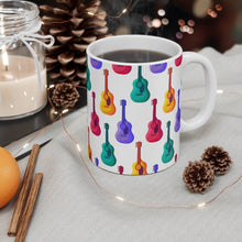 Load image into Gallery viewer, Brightly Colored Acoustic Guitars Mug 11oz/15oz Musician Gift Unisex Shipping Included