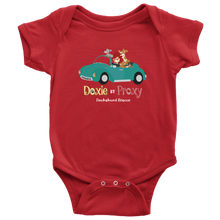 Load image into Gallery viewer, Baby Short Sleeve Body Suit, Unisex, Shower Gift, Doxie By Proxy Logo, Shipping Included