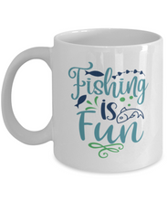 Load image into Gallery viewer, Fishing is Fun 11 oz Mug Sport Hobby Unisex Gift, Shipping Included