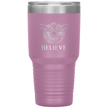Load image into Gallery viewer, Dragon - BELIEVE, 30oz Insulated Travel Tumbler, Laser Etched, Multi Colors, Shipping Included