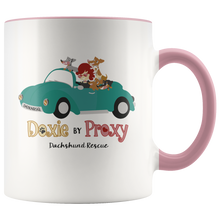 Load image into Gallery viewer, Doxie By Proxy Logo Color Accent 11 oz Ceramic Mug, Shipping Included