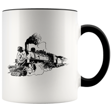 Load image into Gallery viewer, Vintage Sketch Locomotive, 11oz Ceramic Accent Mug, Free Shipping