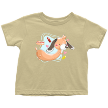 Load image into Gallery viewer, Doxie Hot Dog Cartoon Toddler T-Shirt, Multi Sizes, Multi Colors, Free Shipping