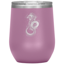 Load image into Gallery viewer, Chinese Art Dragon 12oz Insulated Wine Tumbler, Laser Etched, Multi Colors, Shipping Included