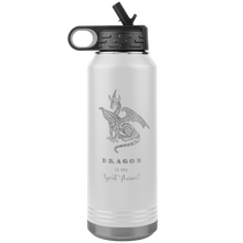 Load image into Gallery viewer, Dragon is My Spirit Animal 32oz Insulated Water Bottle, Laser Etched, Multi Colors, Shipping Included