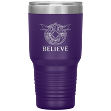 Load image into Gallery viewer, Dragon - BELIEVE, 30oz Insulated Travel Tumbler, Laser Etched, Multi Colors, Shipping Included