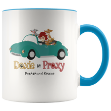Load image into Gallery viewer, Doxie By Proxy Logo Color Accent 11 oz Ceramic Mug, Shipping Included