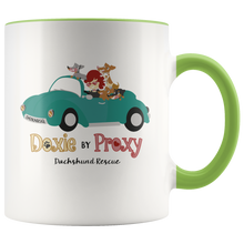 Load image into Gallery viewer, Doxie By Proxy Logo Color Accent 11 oz Ceramic Mug, Shipping Included