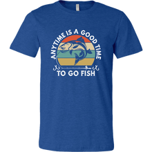 Load image into Gallery viewer, Anytime is a Good Time to Go Fish - Unisex T-Shirt, Extended Sizes, Shipping Included