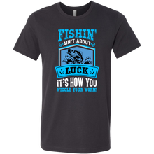 Load image into Gallery viewer, Fishin' Ain't About Luck Men's Unisex T-Shirt, Multi Colors, Extended Sizes, Shipping Included