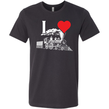 Load image into Gallery viewer, I Heart Trains Mens T Shirt, Multiple Colors, Extended Sizes, Shipping Included