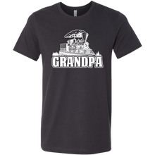 Load image into Gallery viewer, Grandpa Train Lover Mens T-Shirt, Multiple Colors, Extended Sizes, Shipping Included