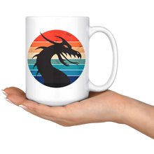 Load image into Gallery viewer, Retro Dragon Head Profile, 11oz & 15oz Mug Options, Free Shipping