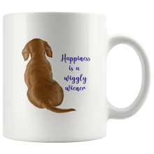 Load image into Gallery viewer, Doxie Happiness Mug, Red - 11 & 15 oz - FREE SHIPPING