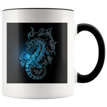 Load image into Gallery viewer, Magical Blue Dragon 11oz Accent Color Ceramic Mug, Multi Colors, Free Shipping