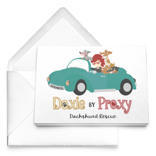 Load image into Gallery viewer, Doxie By Proxy Logo Folded Note Cards, Multi-Card Sets, Shipping Included