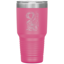 Load image into Gallery viewer, Tattoo Inspired Dragon Design, 30oz Insulated Travel Tumbler, Laser Etched, Multi Colors, Shipping Included