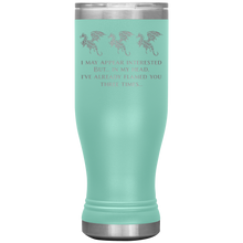 Load image into Gallery viewer, Dragon - I've Flamed You 3 Times, 20 oz Insulated Boho Travel Tumbler, Multi Colors, Shipping Included
