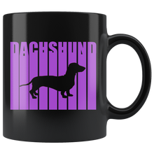 Load image into Gallery viewer, Retro Cool Dachshund Black Mug, 11 oz, Multiple Colors - Shipping Included