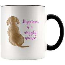 Load image into Gallery viewer, Cream Blonde Doxie Happiness Funny Accent Mug, Multiple Colors - Free Shipping