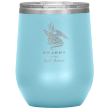 Load image into Gallery viewer, Dragon is My Spirit Animal 12 oz Insulated Wine Tumbler, Laser Etched, Multi-Colors, Shipping Included