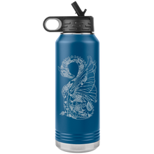 Load image into Gallery viewer, Dragon Tattoo Inspired 32oz Insulated Water Bottle, Laser Etched, Multi Colors, Shipping Included