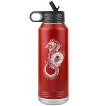 Load image into Gallery viewer, Chinese Art Dragon, 32oz Insulated Water Bottle, Multi Colors, Laser Etched, Shipping Included