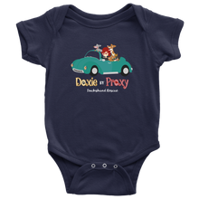 Load image into Gallery viewer, Baby Short Sleeve Body Suit, Unisex, Shower Gift, Doxie By Proxy Logo, Shipping Included