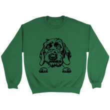Load image into Gallery viewer, Wirehair Dachshund With Paws Unisex Sweatshirt Multi Color Extended Sizes Free Shipping